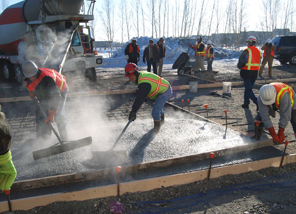 Бетонирование зимой