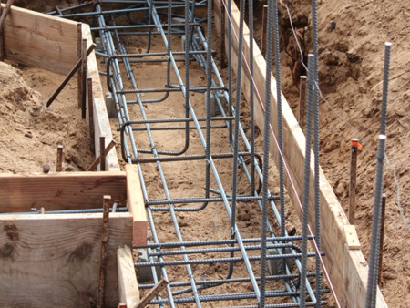 Армировании фундамента
