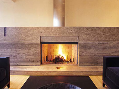 камин из бетона